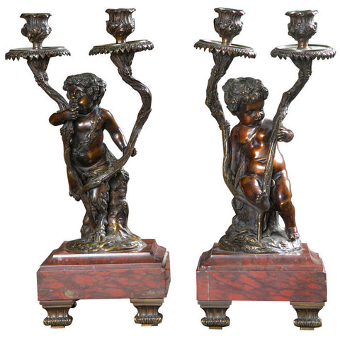 Pair of Rococo Style Candelabra