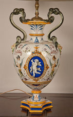 Italian Renaissance Majolica Style Lamp