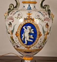 Italian Renaissance Majolica Style Lamp