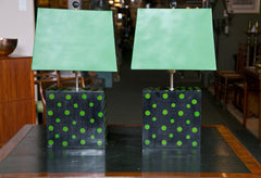 Pair of Polka Dot Lamps