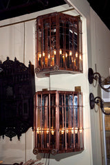 Monumental Pair of Copper Sconces