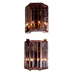 Monumental Pair of Copper Sconces