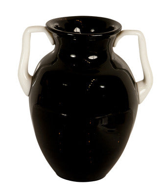 Steuben Art Deco Black Glass Vase