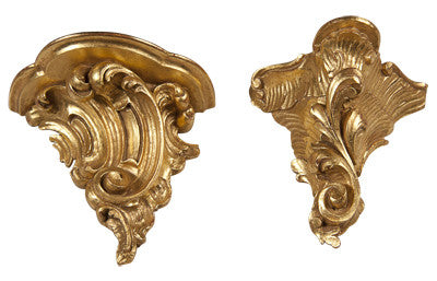 Two Similar Gilded Wall Brackets