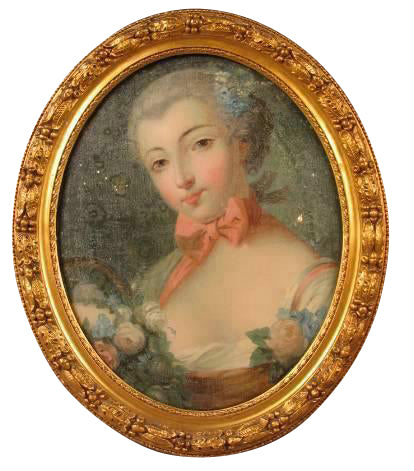 Reverse Painting of a Lady