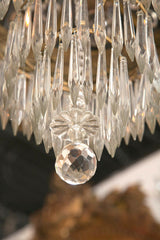 Caldwell Feather Crown Bronze & Crystal Chandelier
