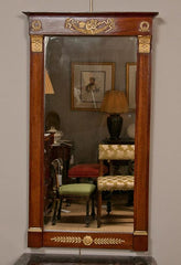Empire Mahogany & Gilt Bronze Mounted Console with Mirror