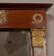 Empire Mahogany & Gilt Bronze Mounted Console with Mirror