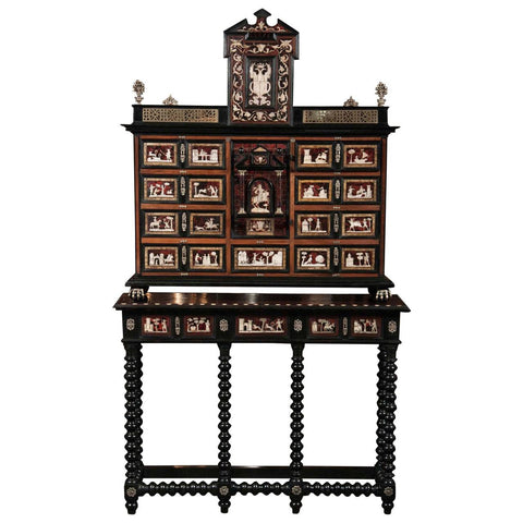 Spanish Tortoiseshell Cabinet on Stand