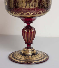 Ruby Red Venetian Goblet