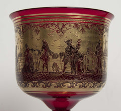 Ruby Red Venetian Goblet