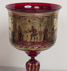 Ruby Red Venetian Goblet