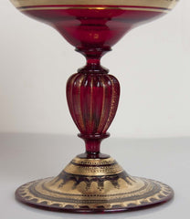 Ruby Red Venetian Goblet