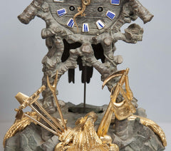 Bronze Tropical Theme French Clock