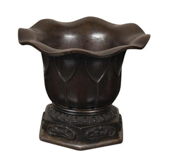 Polished Bronze Lotus Form Planter