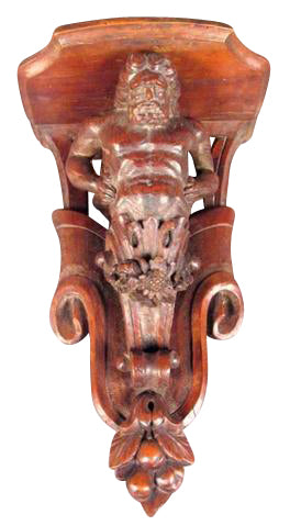 19th Century Italian Carved Wooden Bracket