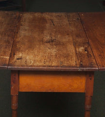 An American Stained Pine Drop Leaf Table