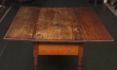An American Stained Pine Drop Leaf Table