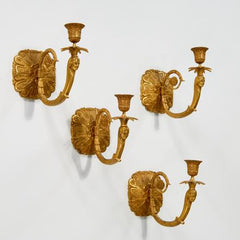 A Set of Four 19th Century Egyptian Revival Sconces