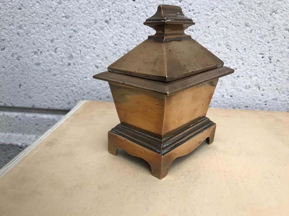 Grand Tour Bronze Sarcophagus Form Box