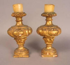 Pair of Italian Gilt Candlesticks