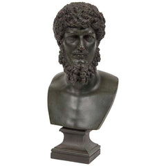 19th Century Grand Tour Patinated Bronze Bust of Lucius Verus