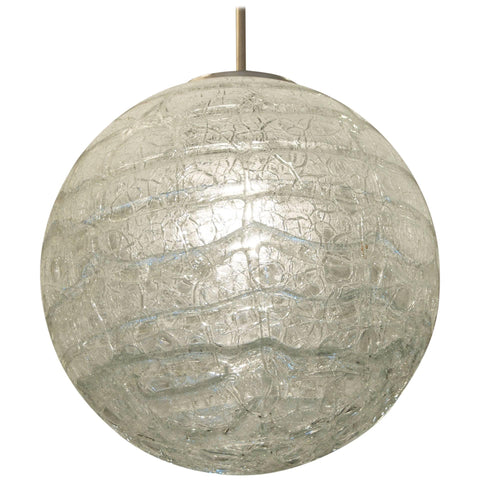 Massive Organic Crackle Glass Globe by Doria Leuchten