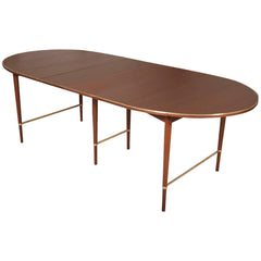 Paul McCobb Connoisseur Collection Mahogany & Brass Dining Table