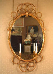 English Gilt Rope-Motif Mirror