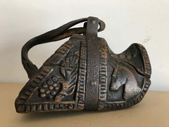 Spanish Colonial Carved Wood and Iron Stirrups