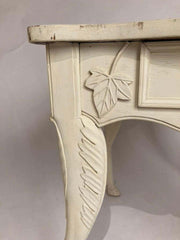 French Provincial Painted Side Table with Hoof Feet