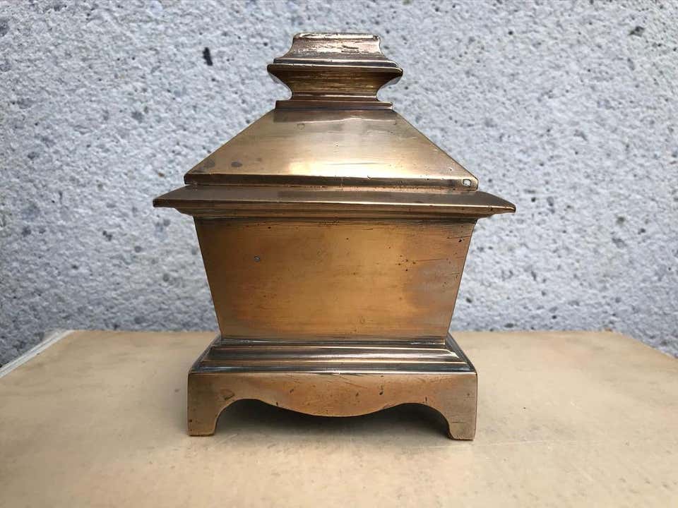 Grand Tour Bronze Sarcophagus Form Box Grand Tour Bronze Sarcophagus Form Box