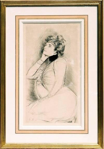 Portrait by Paul Cesar Helleu (French, 1859-1927)