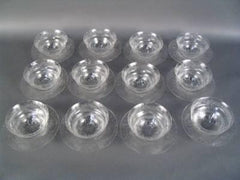 Set of Crystal Bowls with Underplates