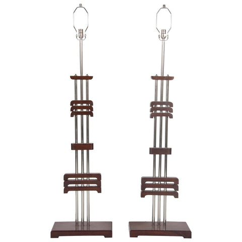 Pair of Art Deco Floor Lamps in the Manner of Donald Deskey