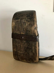 Spanish Colonial Carved Wood and Iron Stirrups