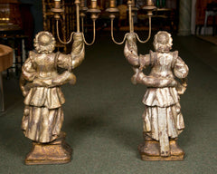 Italian Carved Gilt Candelabra