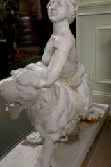 Cast Iron Figure of Ariadne on the Back of a Panther