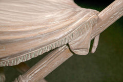 Faux Bamboo Carved Stool