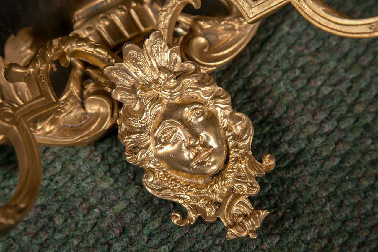 Pair of Louis XIV Bronze D'ore Sconces