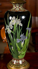 Pair of Japanese Cloisonne Lamps