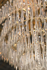Caldwell Feather Crown Bronze & Crystal Chandelier