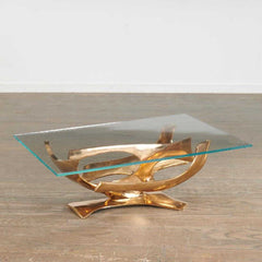 A Limited Edition Gilt Bronze Coffee Table Designed by Fred Brouard