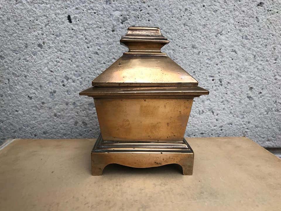 Grand Tour Bronze Sarcophagus Form Box Grand Tour Bronze Sarcophagus Form Box