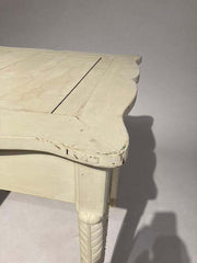 French Provincial Painted Side Table with Hoof Feet