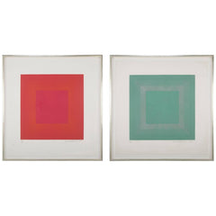 Pair of Richard Anuszkiewicz Intaglio Etchings with Aquatint