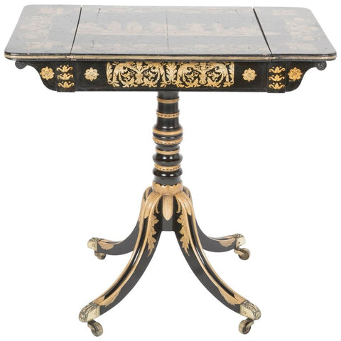 An English Regency Penwork Games Table