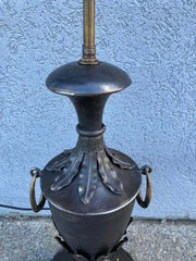 19th Century French Neoclassical Style Urn Form Steel Lamp