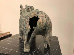 Chinese Archaistic Bronze Ritual Ram-Form Wine Vessel