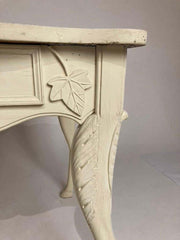 French Provincial Painted Side Table with Hoof Feet